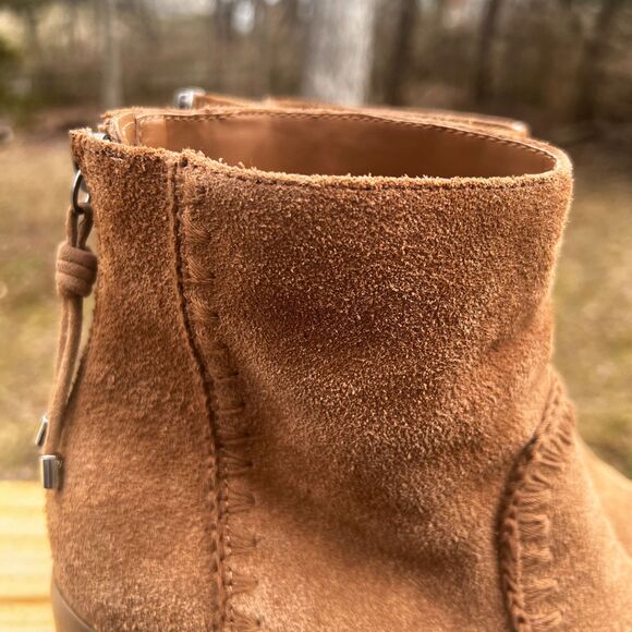 Sanctuary Refine Women's Tan Suede Leather Western Ankle Boots US Size 8.5 - Picture 8 of 16